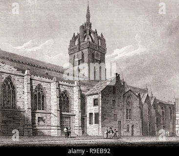 St Giles' Kirche, Edinburgh, Schottland, 19. Jahrhundert, Ansichten in Edinburgh von J.&H. S. Lagerhalter Stockfoto