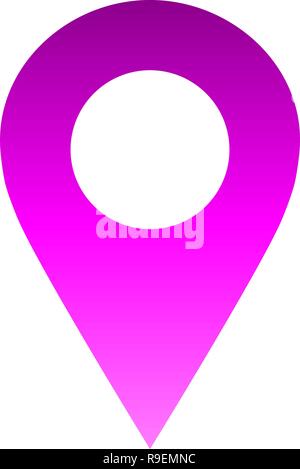 Pin-Nummer - Schwarz gradient Hohl, isoliert - Vector Illustration Stock Vektor