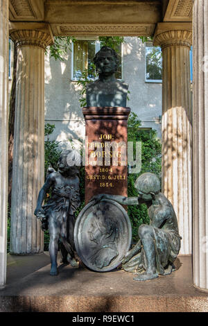 Berlin, Mitte. Dorotheenstadt protestantischen Friedhof und Beerdigung. Grab von Johann Friedrich August Borsig Industrieller Stockfoto