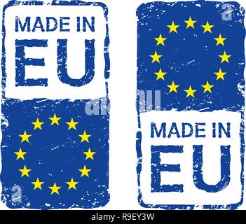 In der Europäischen Union, EU-Vektor brief Stempel. Stock Vektor