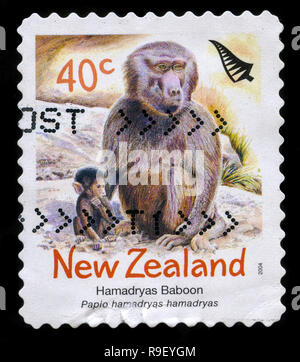 Briefmarke aus Neuseeland im Zoo Tiere Serie 2004 Stockfoto