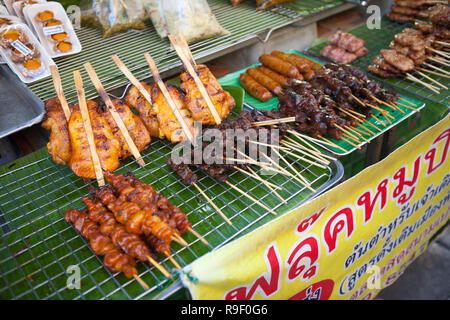 Street Food, Mun Mueang Road, Chiang Mai, Thailand Stockfoto