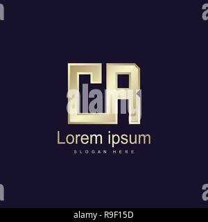 Initial CR Logo Vorlage Vektor Design Stock Vektor