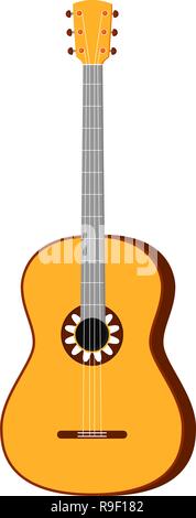 Bunte cartoon akustische Gitarre Stock Vektor