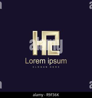 Initial HZ Logo Vorlage Vektor Design Stock Vektor