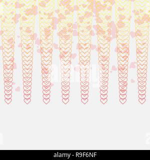Valentines Tag auf grauem Hintergrund mit Herzen von Dots 10 eps Stock Vektor