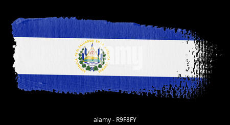 Pinselstrich Flagge El Salvador Stockfoto