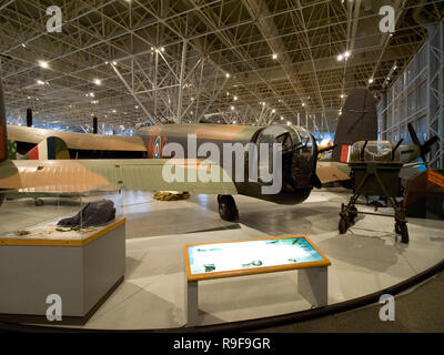 Berlin, Deutschland - 19. Juni 2018: Museum für Luftfahrt. Ausstellung von Flugzeugen Exponate im Museum. Stockfoto