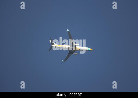 Chiangmai, Thailand - 15. Dezember 2018: HS-DBZ Boeing 737-800 von NokAir. Von Chiangmai Flughafen in Bangkok. Stockfoto