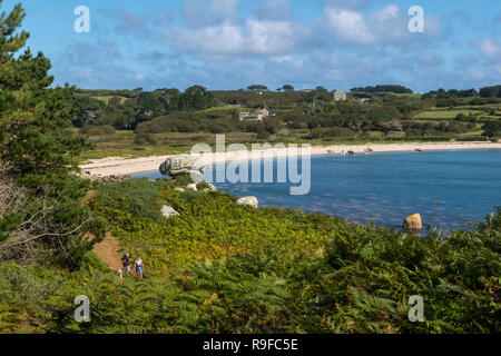 Porth Hellick; St Mary's; Scilly-Inseln, Großbritannien Stockfoto