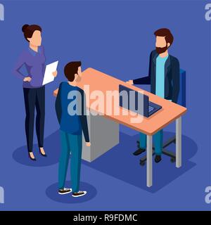 Business Menschen am Arbeitsplatz Stock Vektor