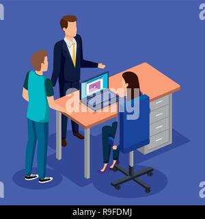 Business Menschen am Arbeitsplatz Stock Vektor