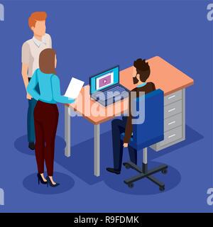 Business Menschen am Arbeitsplatz Stock Vektor