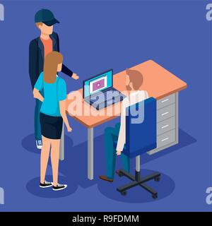 Business Menschen am Arbeitsplatz Stock Vektor