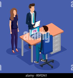 Business Menschen am Arbeitsplatz Stock Vektor