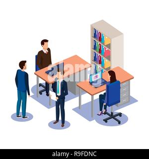 Business Menschen am Arbeitsplatz Stock Vektor