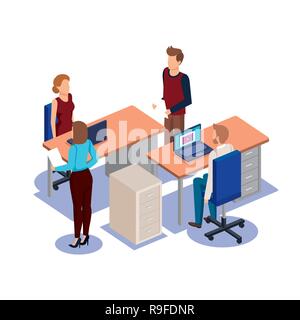 Business Menschen am Arbeitsplatz Stock Vektor