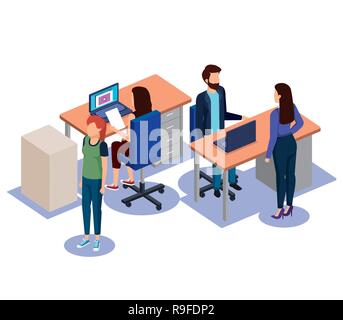 Business Menschen am Arbeitsplatz Stock Vektor