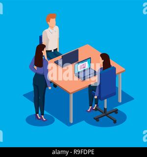 Business Menschen am Arbeitsplatz Stock Vektor