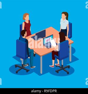Business Menschen am Arbeitsplatz Stock Vektor
