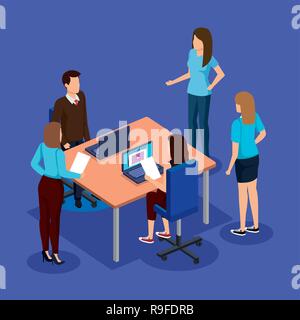 Business Menschen am Arbeitsplatz Stock Vektor