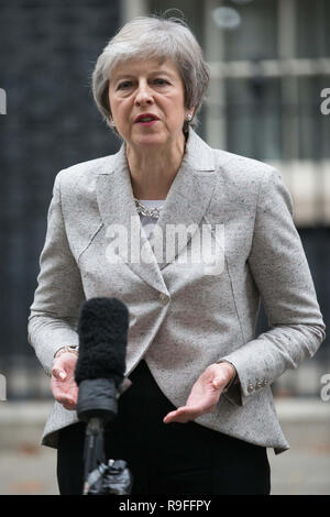 Premierminister Theresa May liefert Erklärung über Brexit Entwurf für UK-EU-Beziehung. Mit Premierminister: Theresa May Wo: London, Großbritannien Wann: 22 Aug 2018 Quelle: Wheatley/WANN Stockfoto