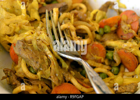 Curry Reste für Mittagessen Stockfoto