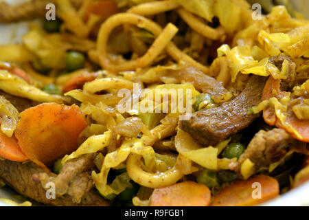 Curry Reste für Mittagessen Stockfoto