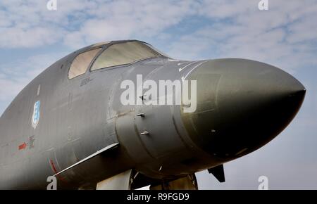 United States Air Force Rockwell B-1 Lancer überschall Bomber auf statischen Anzeige an die 2018 Royal International Air Tattoo Stockfoto