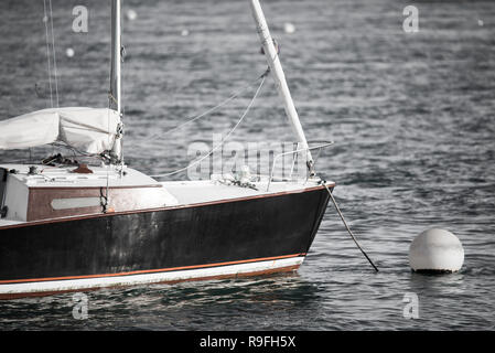 Bucht von Arcachon (Frankreich), Segelboot in La Vigne, in der Nähe des Cap Ferret Stockfoto