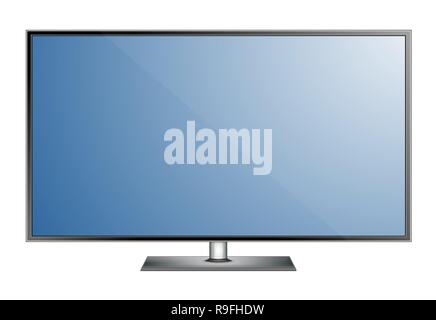 TV-Bildschirm. Moderne stilvolle LED-Typ. Großen Computer Display mockup. Vector Illustration Stock Vektor