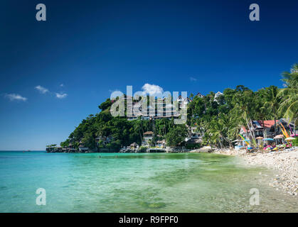 Diniwid Beach Resort Anzeigen in der tropisch-exotischen Paradies Insel Boracay Philippinen Stockfoto