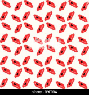 Hund Ich liebe Bulldoggen Herz Valentinstag Vektor nahtlose Muster Tapete auf weißem Hintergrund. Eps 10. Stock Vektor