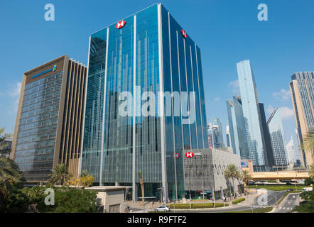 Bürogebäude auf Emaar Square Business District in Downtown Dubai, Vereinigte Arabische Emirate Stockfoto