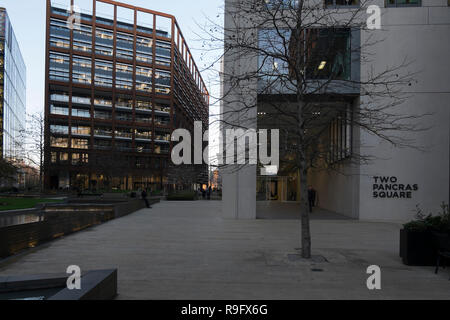 Büros in St. Pancras Platz in der St Pancras Einkaufs- und Büroviertel in N1C, London, UK. Stockfoto