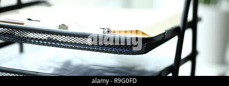 Schwarz Metallic multilevel Office Dokument Fach Stockfoto