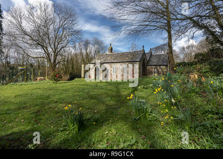 Alte Kea Kirche; Cornwall, UK Stockfoto