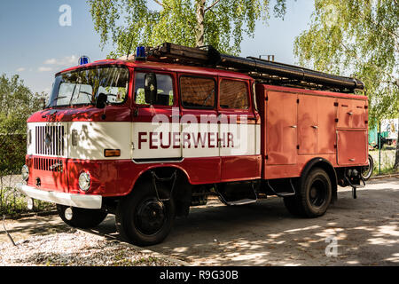 Alte DDR Feuerwehr Retro Stockfoto