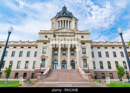 Fassade von South Dakota Capital Building in Pierre, SD Stockfoto