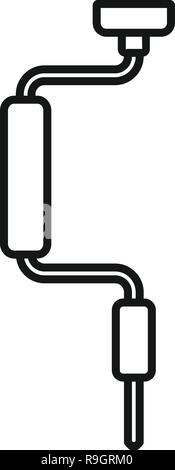 Brace Symbol. Umriß strebe Vektor Symbol für Web Design auf weißem Hintergrund Stock Vektor