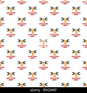 Happy Tag der Arbeit Muster nahtlose Vektor wiederholen Sie den Vorgang für alle Web Design Stock Vektor