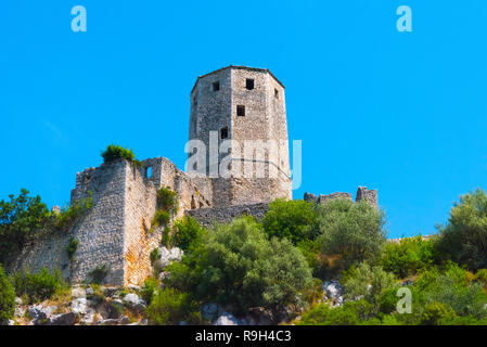 Türme der Kula, Pocitelj, Bosnien und Herzegowina Stockfoto