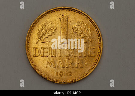 Goldmark - Deutsche Mark Münze von 1962 Stockfoto