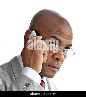 Mann mit Handy in der Hand Stock Foto Stockfoto