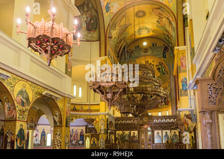 Orthodoxe Kirche Korca Albanien Innenraum Stockfoto