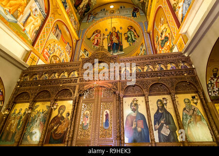 Orthodoxe Kirche Korca Albanien Innenraum Stockfoto