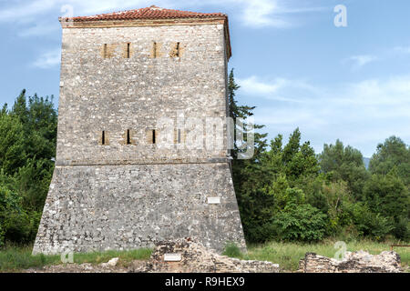 15. und 16. Jahrhunderts, venezianischen Turm Butrint National Park Archelogical site Albanien Stockfoto