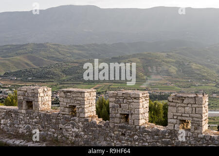 Anzeigen von Berat Berat Schloss Altstadt aus Albanien Stockfoto