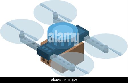 Lieferung drone Symbol, isometrische Stil Stock Vektor