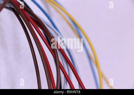 Andere Farbe Kabel Nahaufnahme Stockfoto